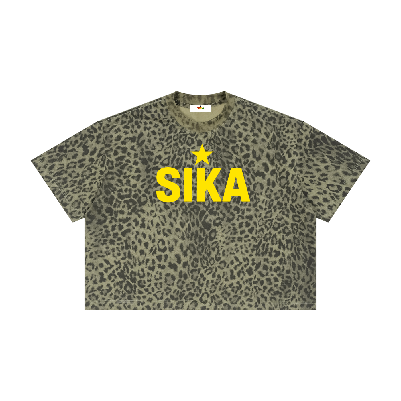 Unisex Leopard Print Boxy T-Shirt