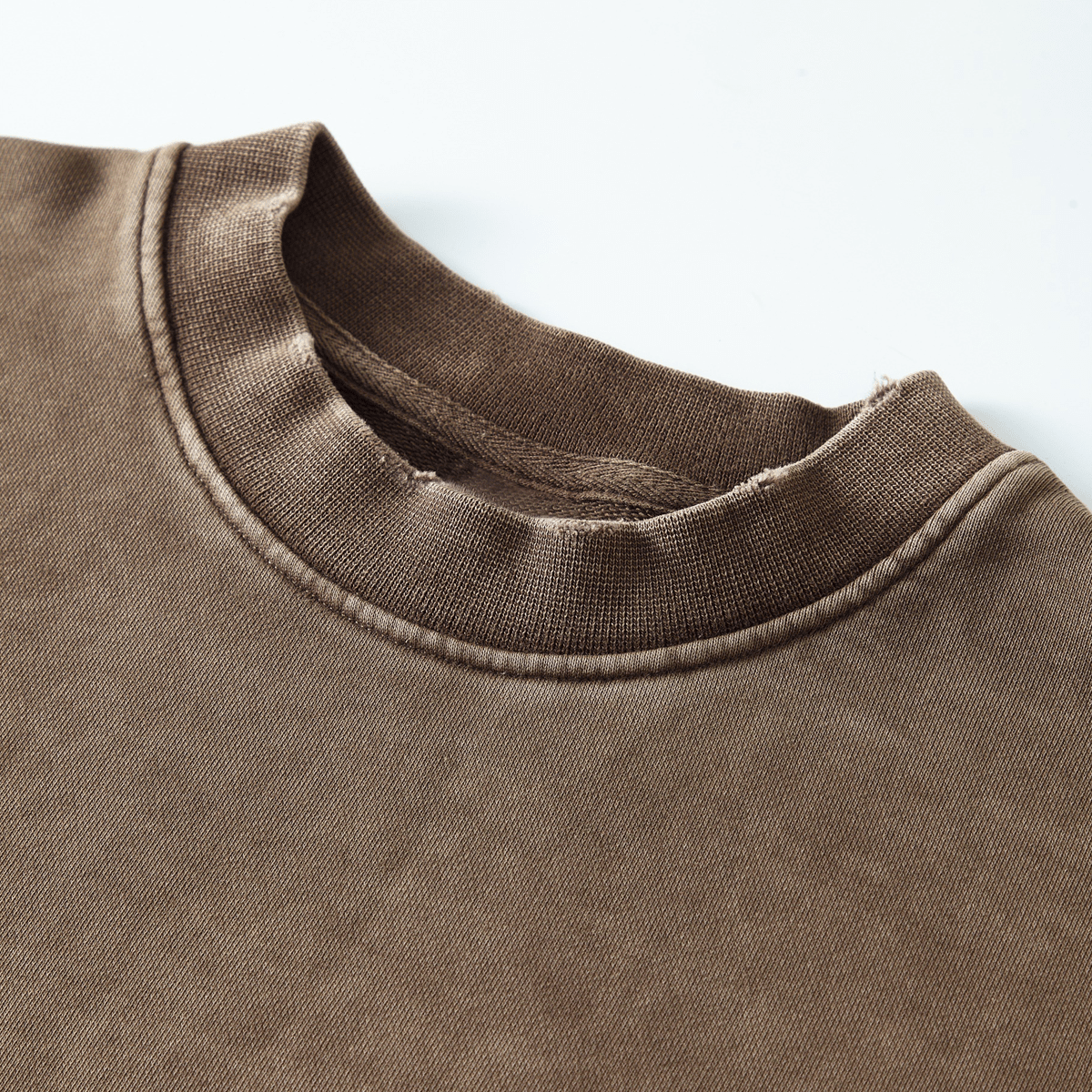 Duafe Cropped Crew Neck Sweatshirt