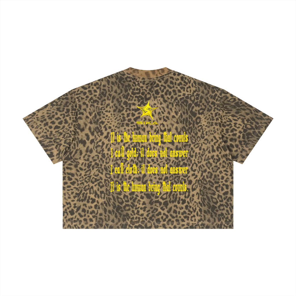 Unisex Leopard Print Boxy T-Shirt
