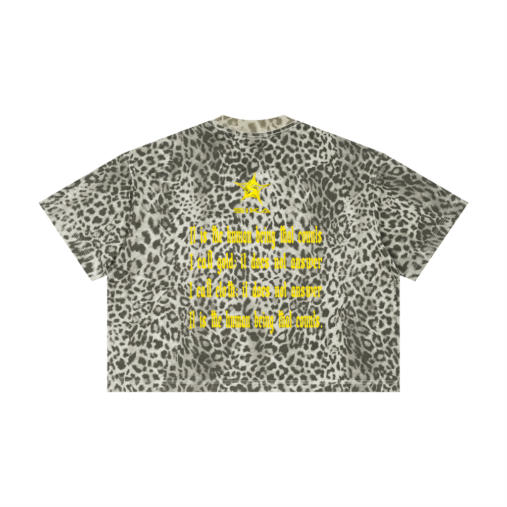 Unisex Leopard Print Boxy T-Shirt
