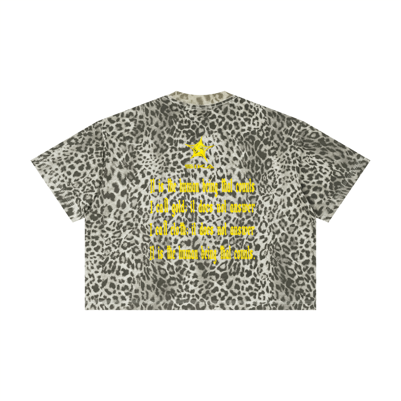 Unisex Leopard Print Boxy T-Shirt