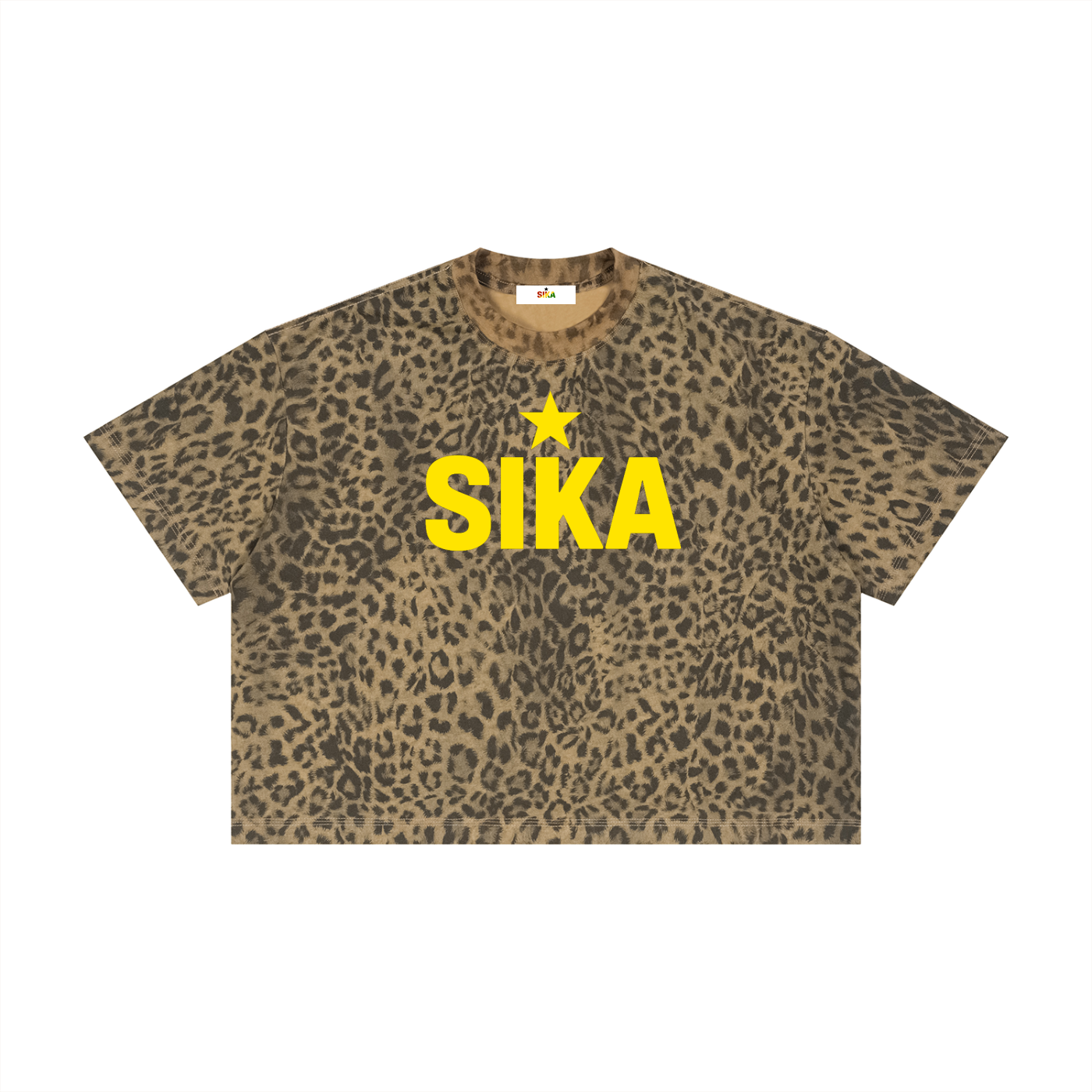 Unisex Leopard Print Boxy T-Shirt