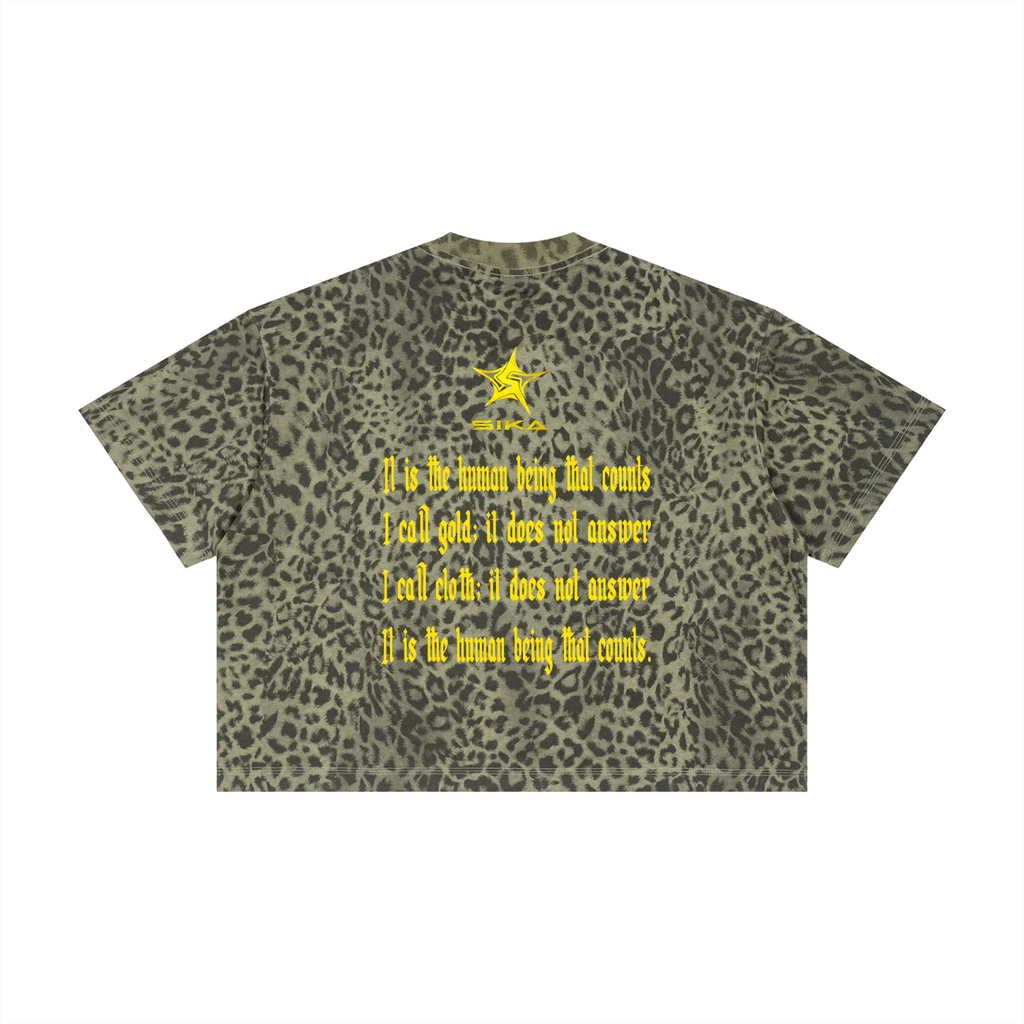 Unisex Leopard Print Boxy T-Shirt