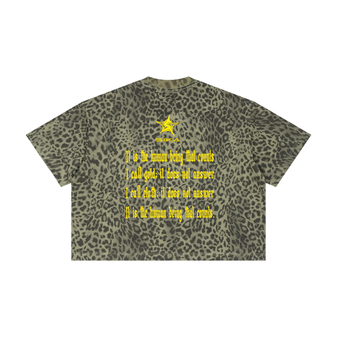 Unisex Leopard Print Boxy T-Shirt