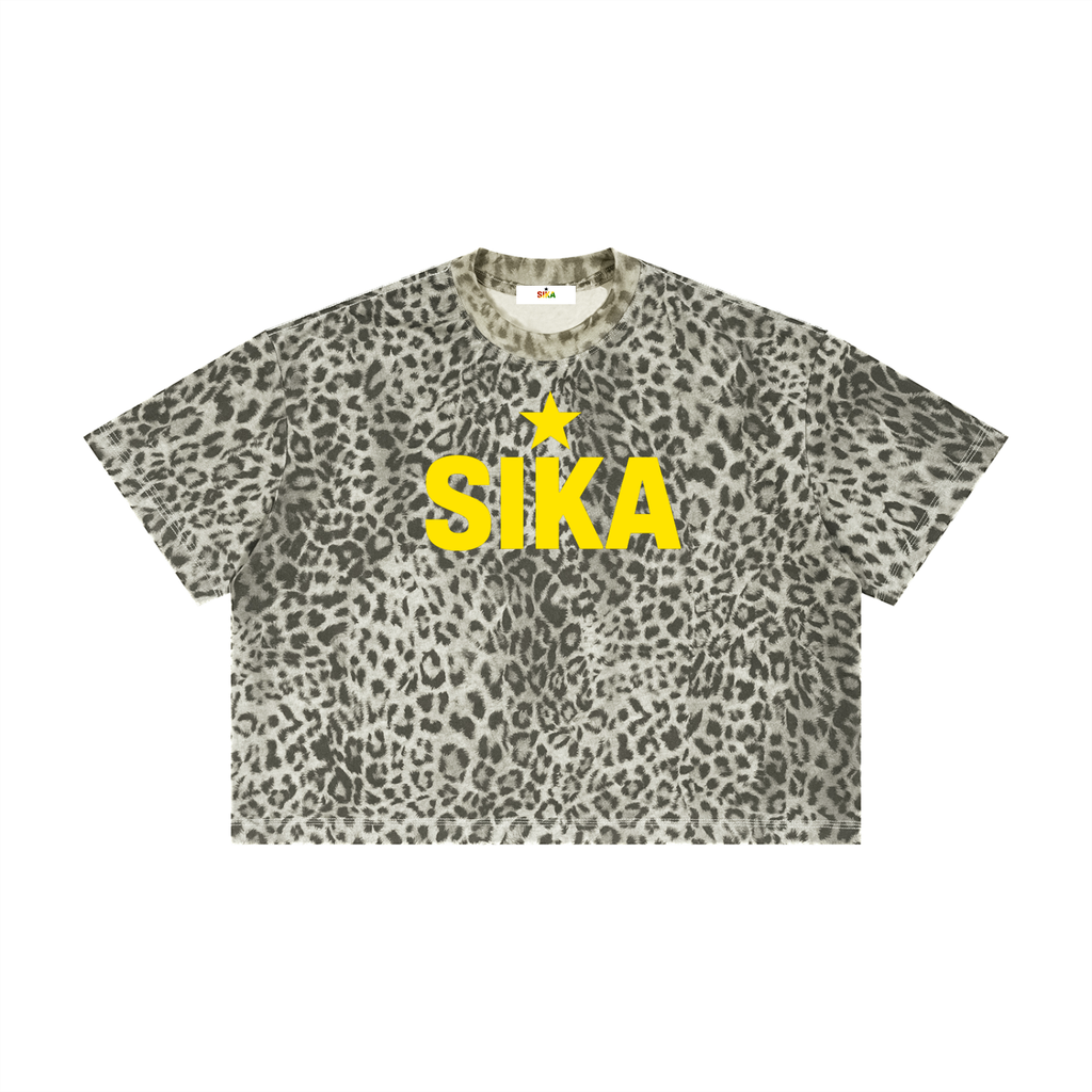 Unisex Leopard Print Boxy T-Shirt