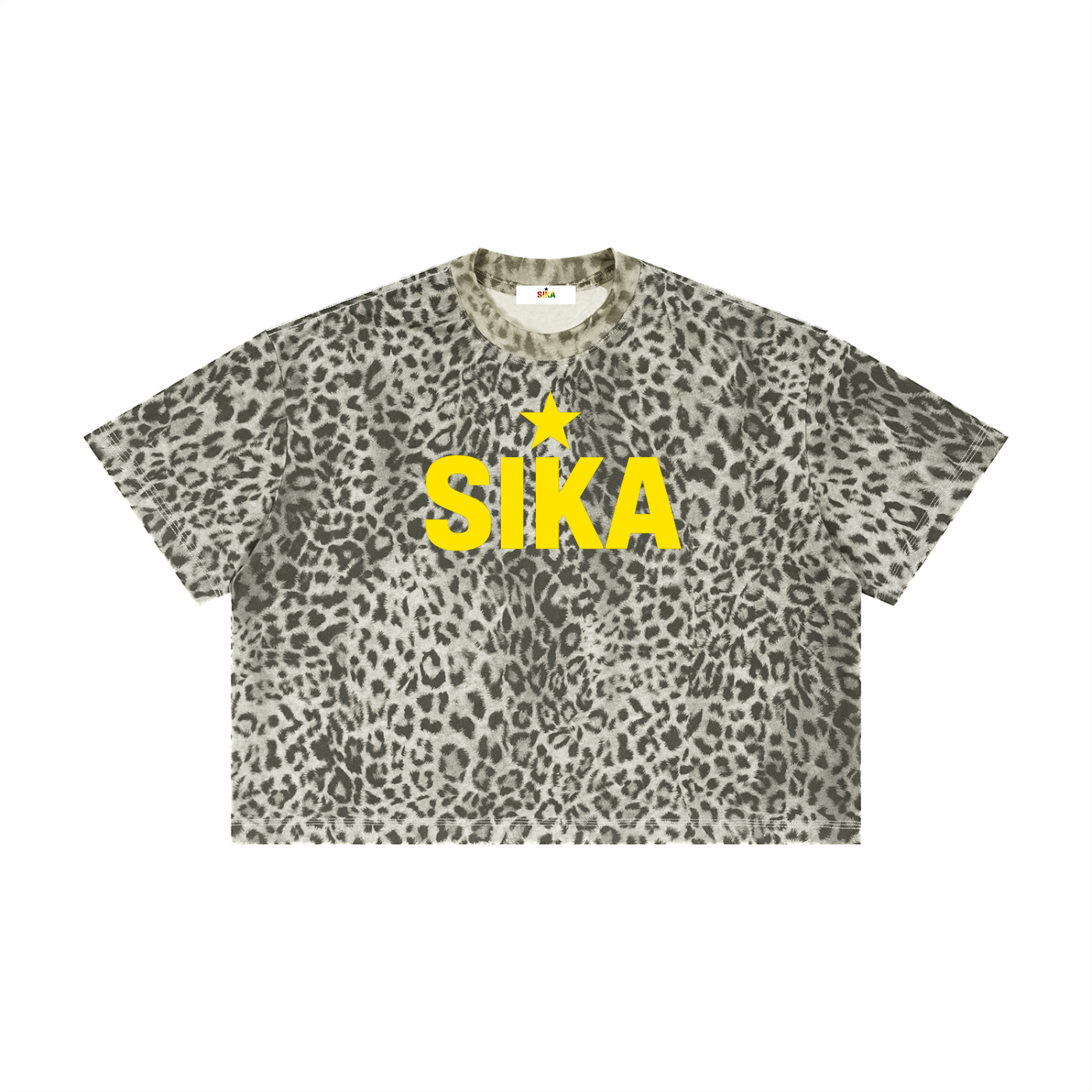Unisex Leopard Print Boxy T-Shirt